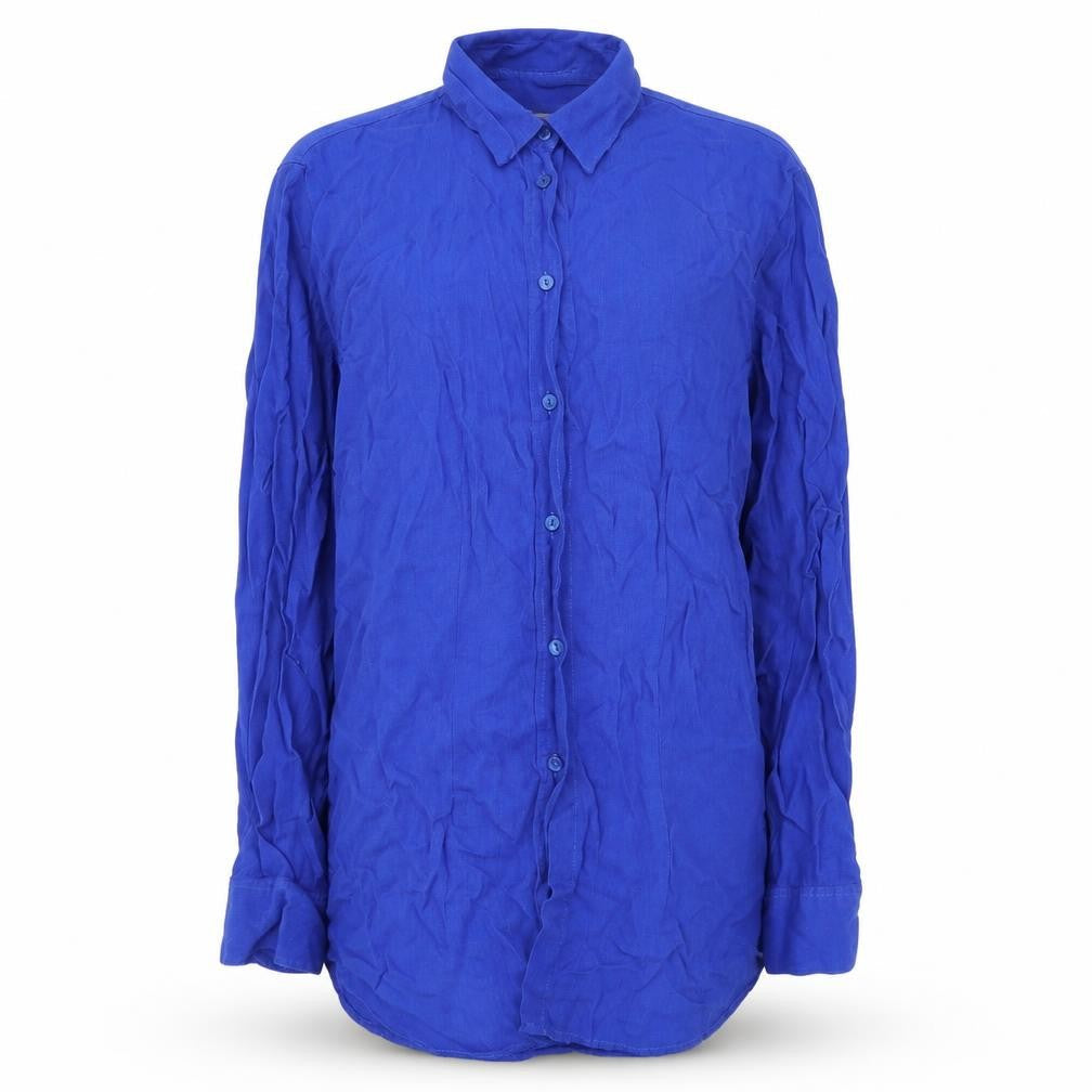 Womens UK Size 10 NEXT Blue Basic Button-Up