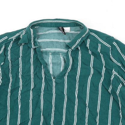 Womens UK Size 12 Divided Green Basic Blouse