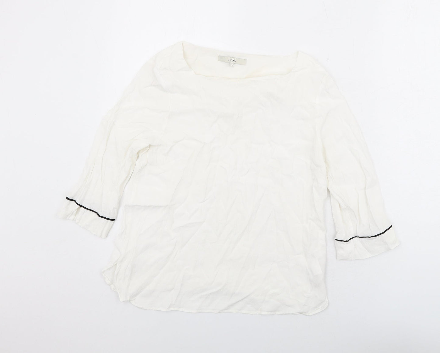 Womens UK Size 12 NEXT White Basic Blouse