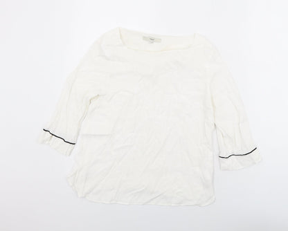 Womens UK Size 12 NEXT White Basic Blouse