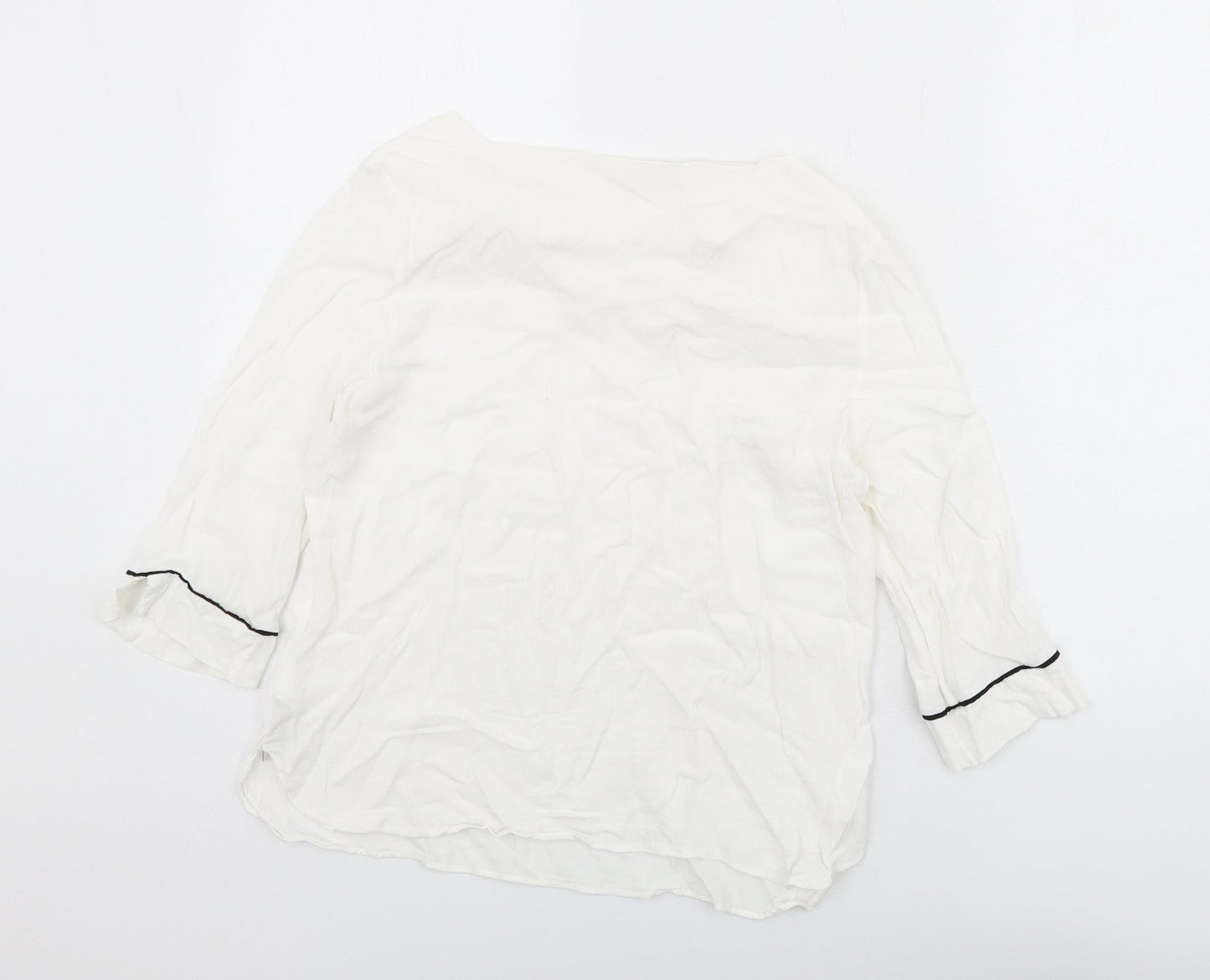 Womens UK Size 12 NEXT White Basic Blouse