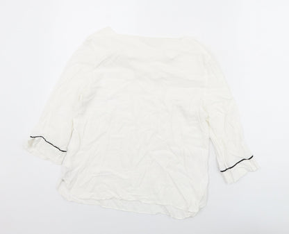 Womens UK Size 12 NEXT White Basic Blouse
