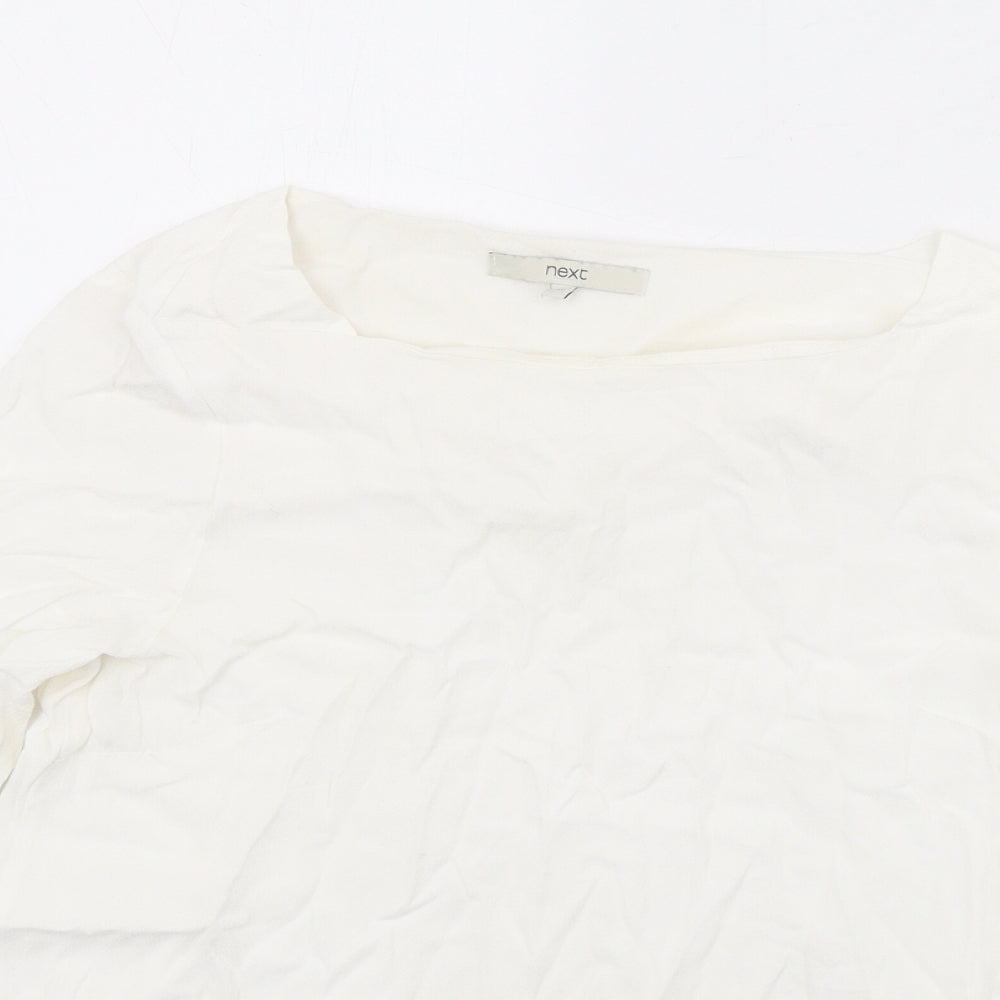 Womens UK Size 12 NEXT White Basic Blouse