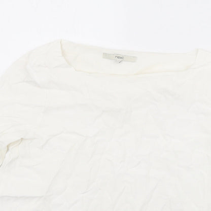 Womens UK Size 12 NEXT White Basic Blouse