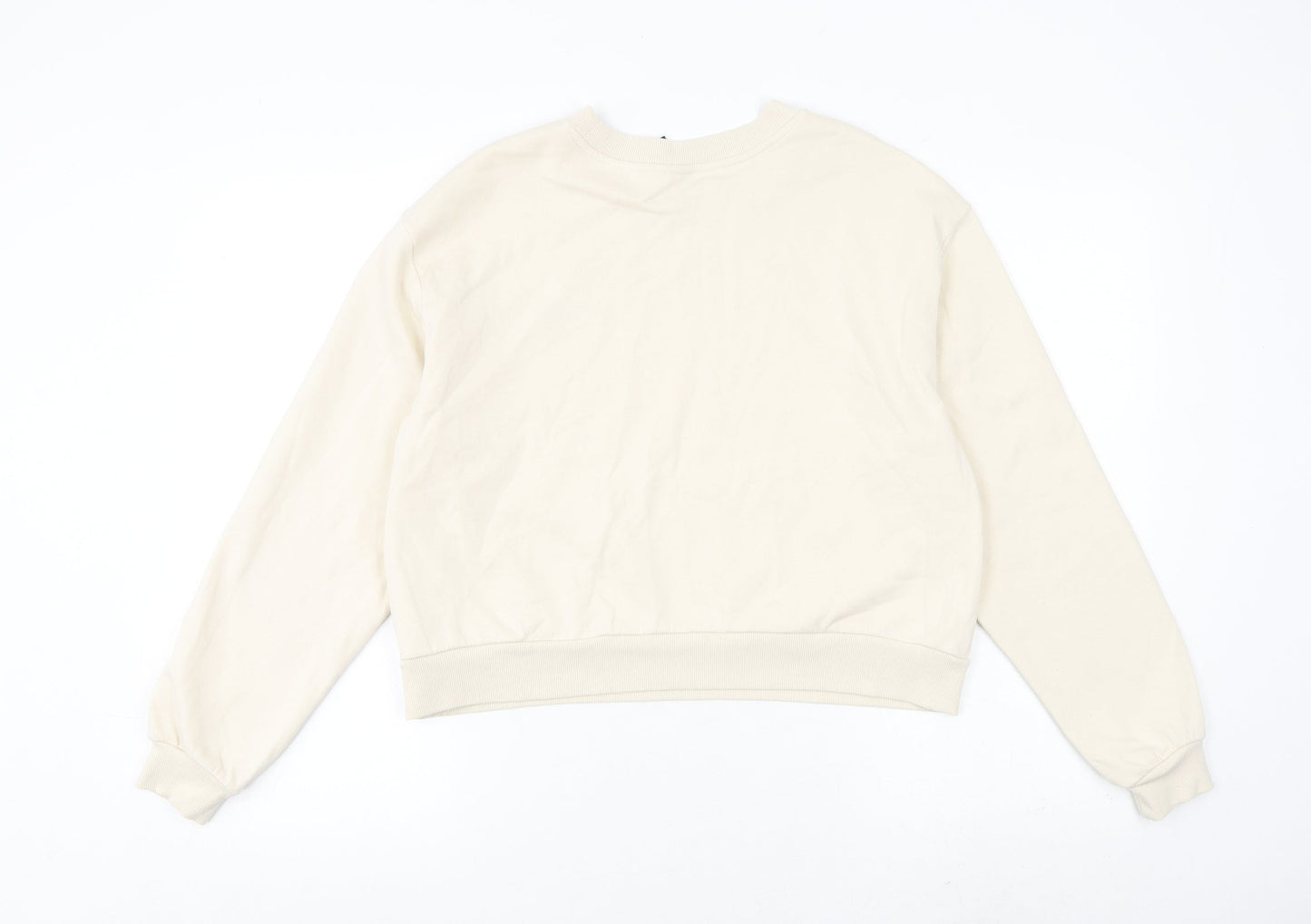 H&M Womens Beige Cotton Pullover Sweatshirt Size M Pullover