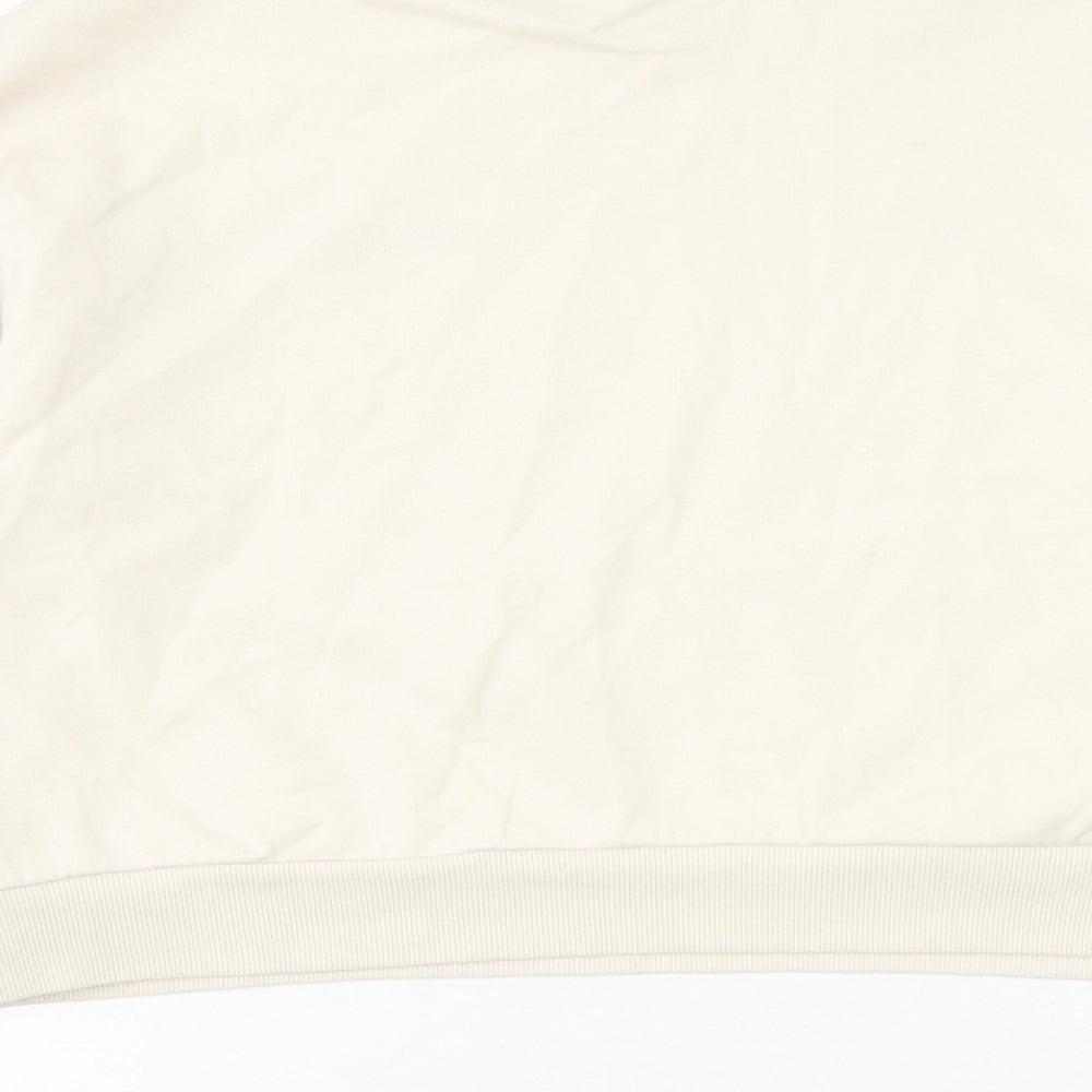 H&M Womens Beige Cotton Pullover Sweatshirt Size M Pullover