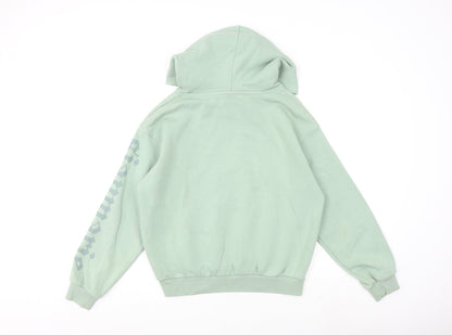 Sian Marie Womens Green Cotton Pullover Hoodie Size XS Pullover