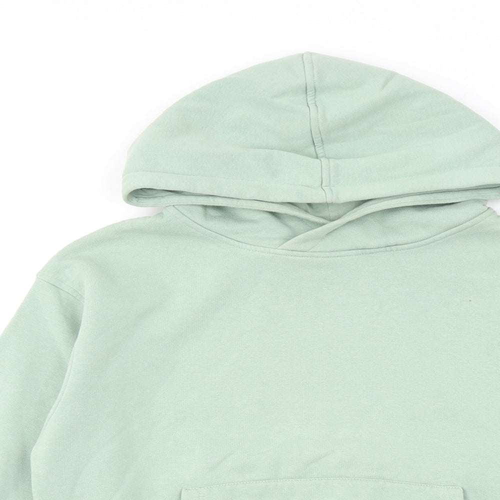 Sian Marie Womens Green Cotton Pullover Hoodie Size XS Pullover