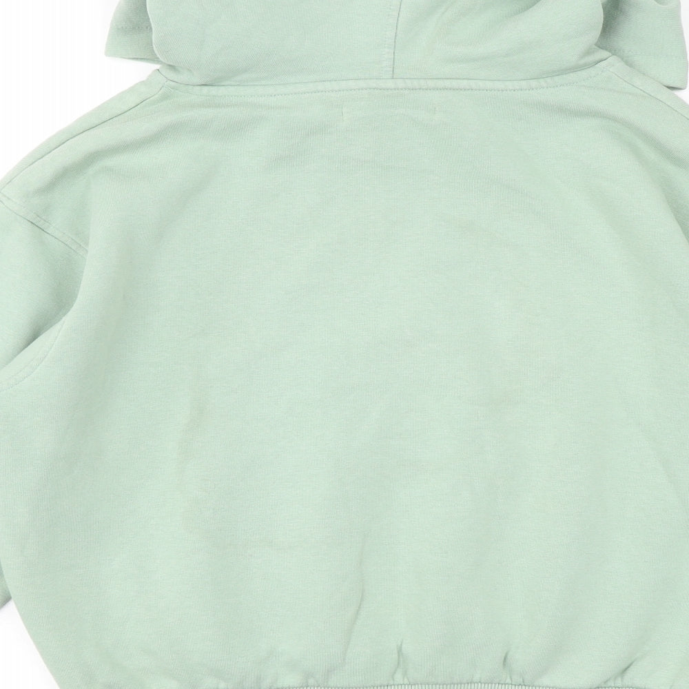 Sian Marie Womens Green Cotton Pullover Hoodie Size XS Pullover
