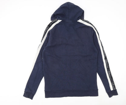 Mens UK Size M Closure Blue Pullover Hoodie