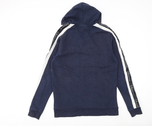 Mens UK Size M Closure Blue Pullover Hoodie