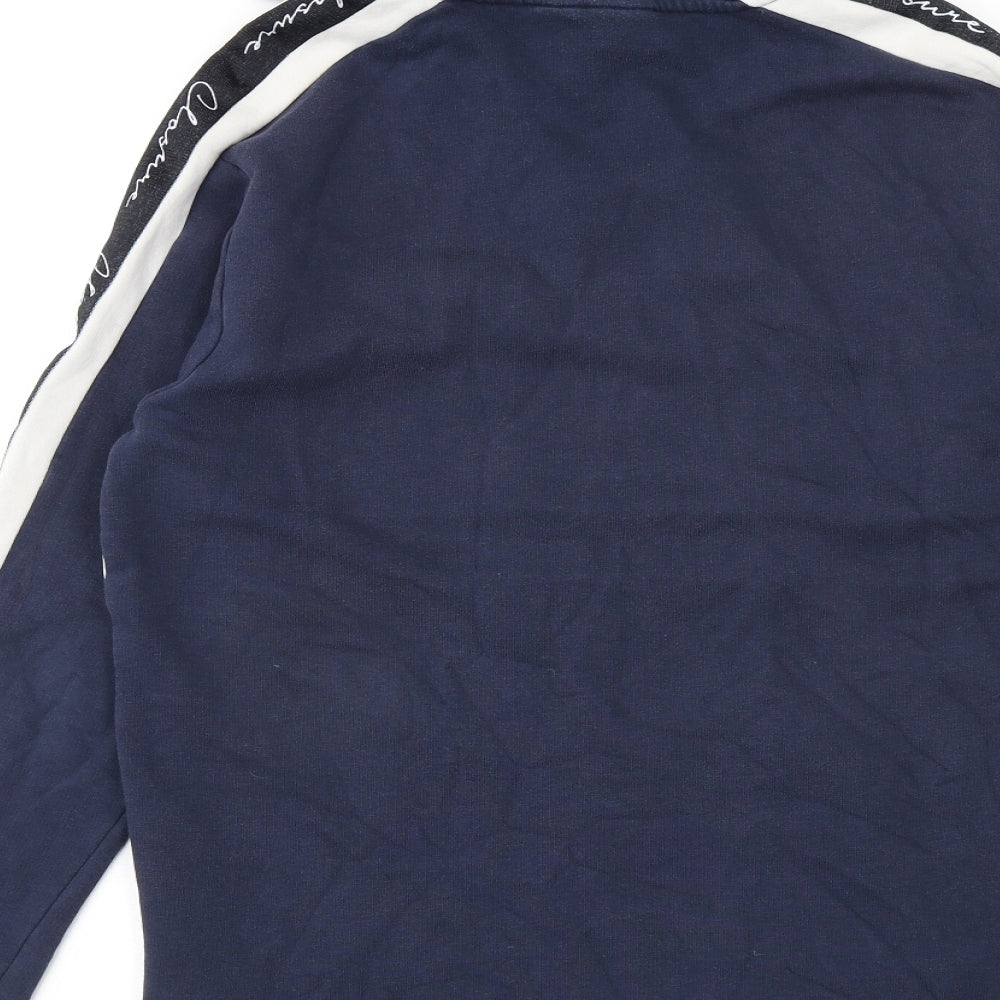 Mens UK Size M Closure Blue Pullover Hoodie