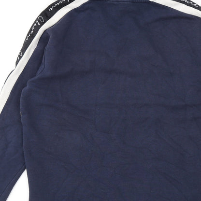Mens UK Size M Closure Blue Pullover Hoodie