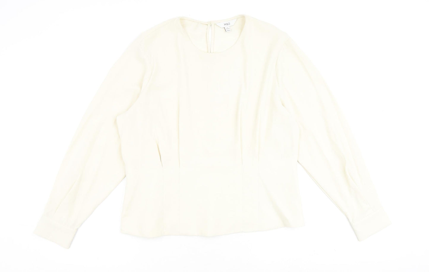 Womens UK Size 18 Marks and Spencer Ivory Basic Blouse