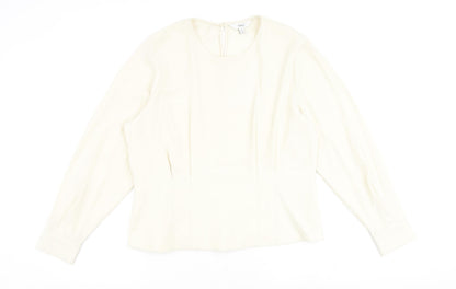 Womens UK Size 18 Marks and Spencer Ivory Basic Blouse