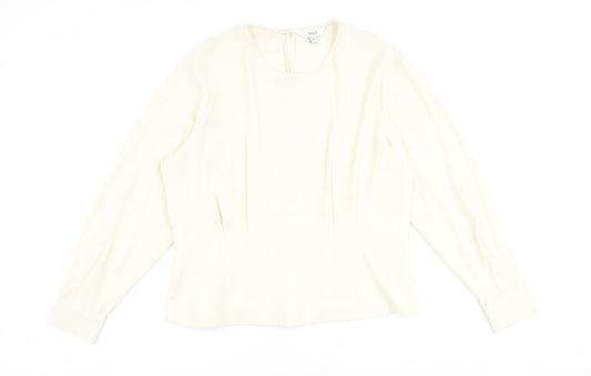 Womens UK Size 18 Marks and Spencer Ivory Basic Blouse