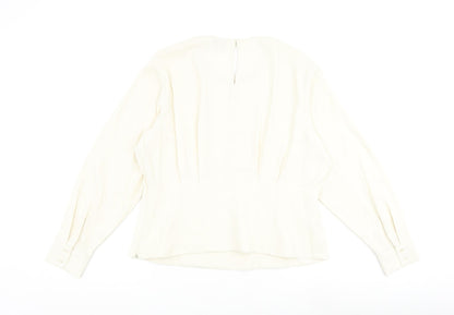 Womens UK Size 18 Marks and Spencer Ivory Basic Blouse