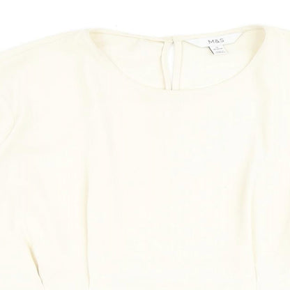 Womens UK Size 18 Marks and Spencer Ivory Basic Blouse