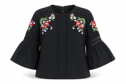 Womens UK Size 8 Topshop Black Basic Blouse