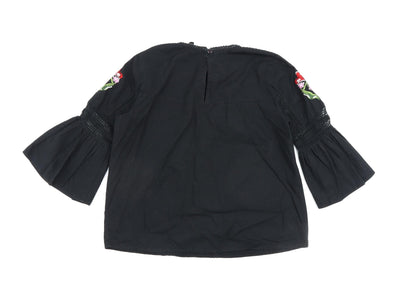 Womens UK Size 8 Topshop Black Basic Blouse