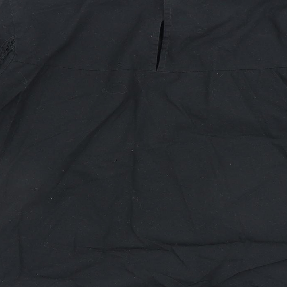 Womens UK Size 8 Topshop Black Basic Blouse