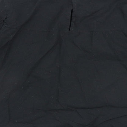 Womens UK Size 8 Topshop Black Basic Blouse