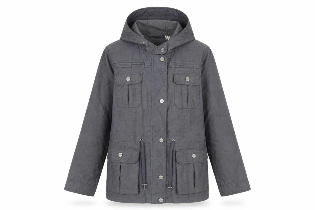 Womens UK Size 14 Per Una Grey Rain Coat