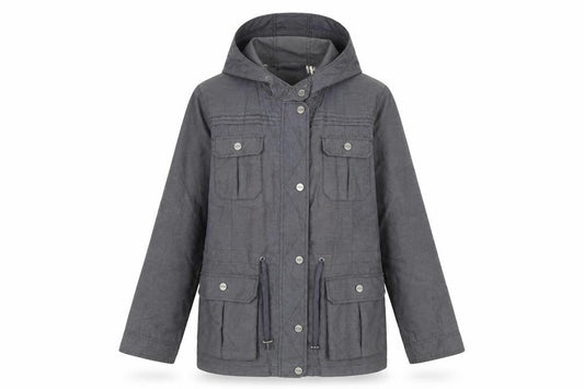 Womens UK Size 14 Per Una Grey Rain Coat