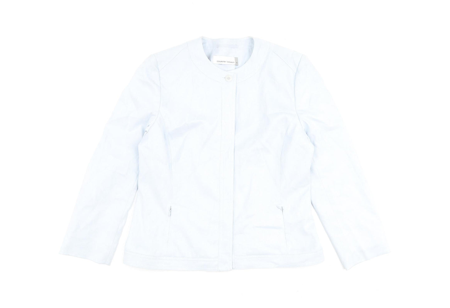 Country Casuals Womens Blue Jacket Size 12 Zip