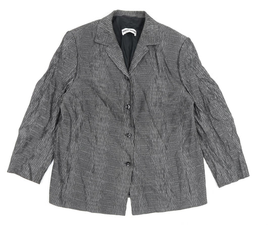Gerry Weber Womens Grey Jacket Blazer Size 18 Button