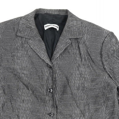 Gerry Weber Womens Grey Jacket Blazer Size 18 Button