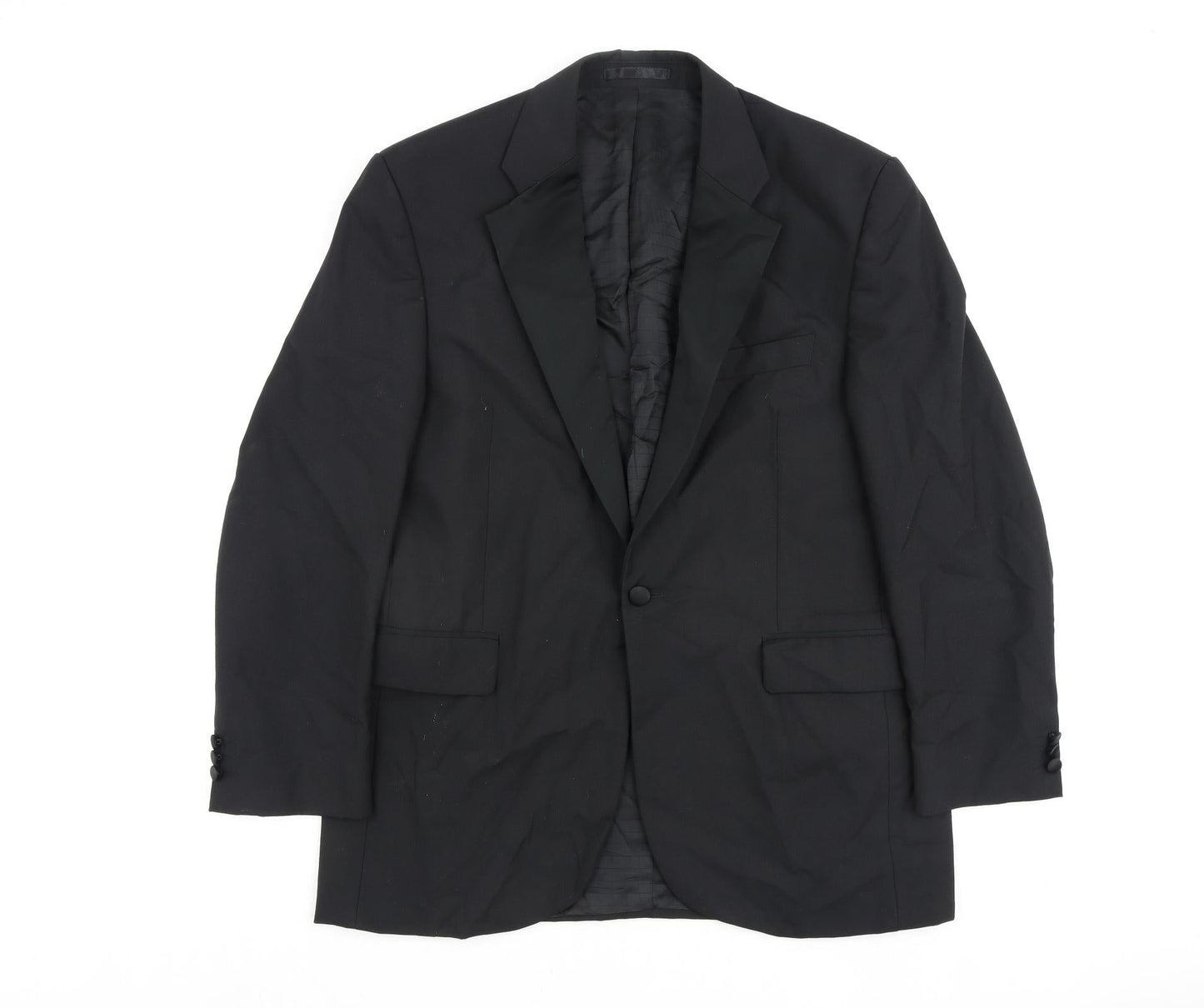 Drescott Mens Black Polyester Jacket Blazer Size 42 Regular