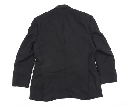 Drescott Mens Black Polyester Jacket Blazer Size 42 Regular