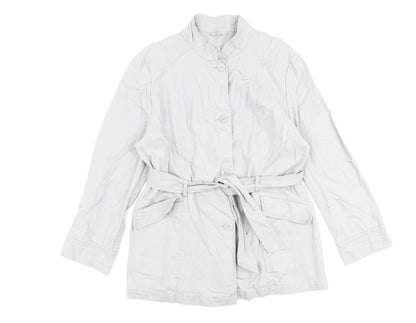 Klass Womens Grey Jacket Coat Size L Button