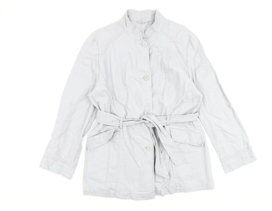 Klass Womens Grey Jacket Coat Size L Button