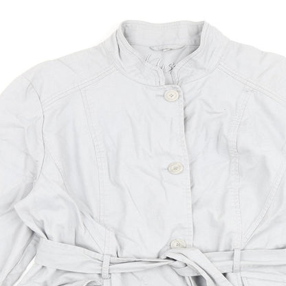 Klass Womens Grey Jacket Coat Size L Button