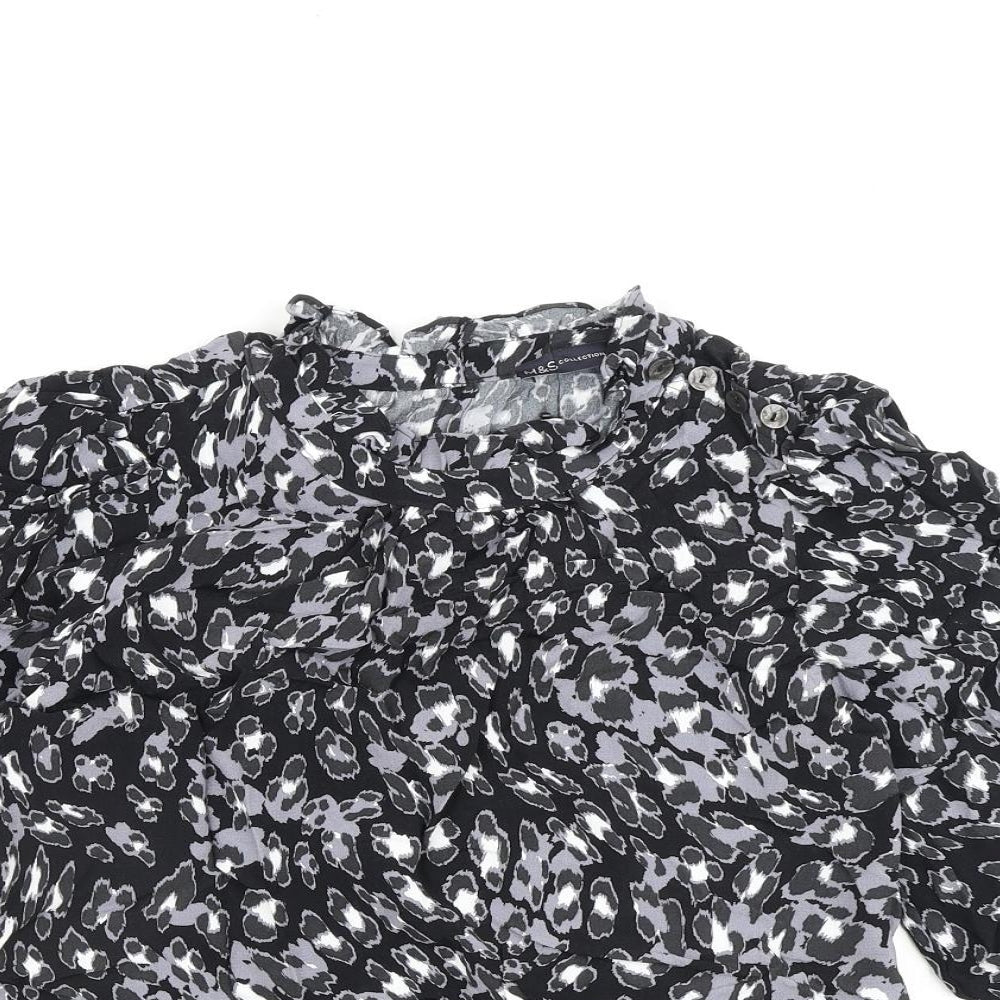 Womens UK Size 6 Marks and Spencer Black Basic Blouse