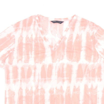 Womens UK Size 8 Marks and Spencer Pink Basic T-Shirt
