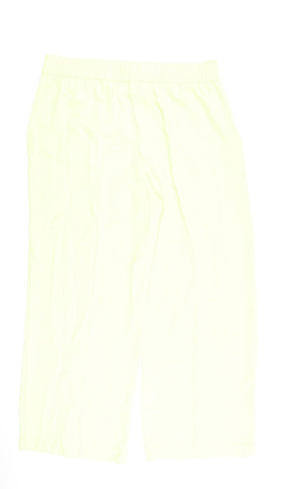 Marks and Spencer Womens Green Polyester Trousers Size 20 L31 in Regular Tie