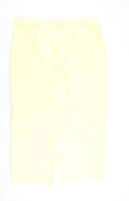 Womens UK Size 24 Marks and Spencer Regular Fit  Yellow Trousers