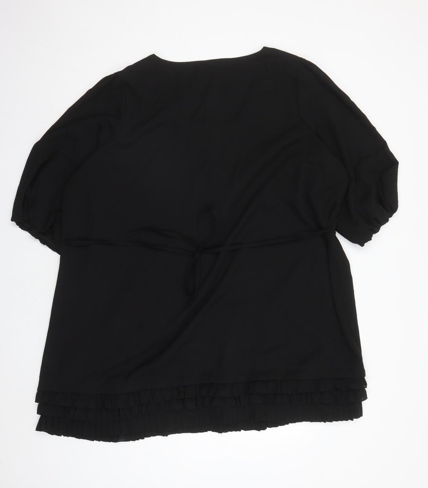 Angel Ribbons Womens Black Polyester Pencil Dress Size 30 Round Neck Pullover