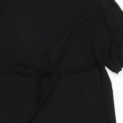 Angel Ribbons Womens Black Polyester Pencil Dress Size 30 Round Neck Pullover