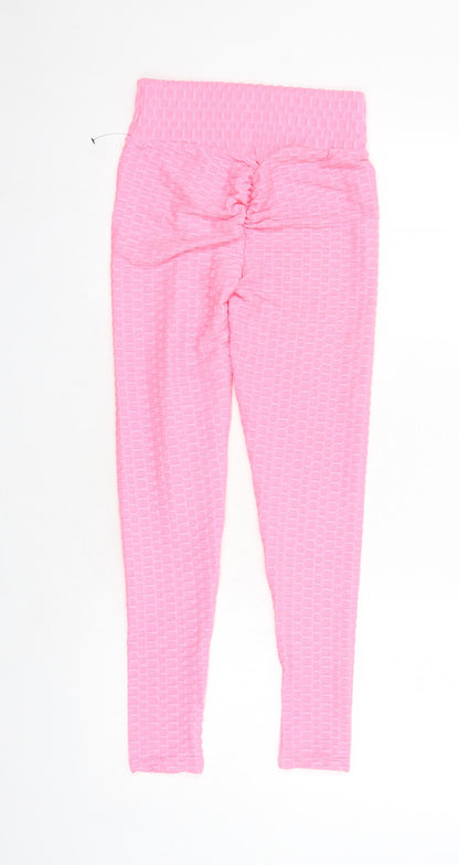 Lift Activewear Womens Pink Polyester Compression Leggings Size S L25 in Regular