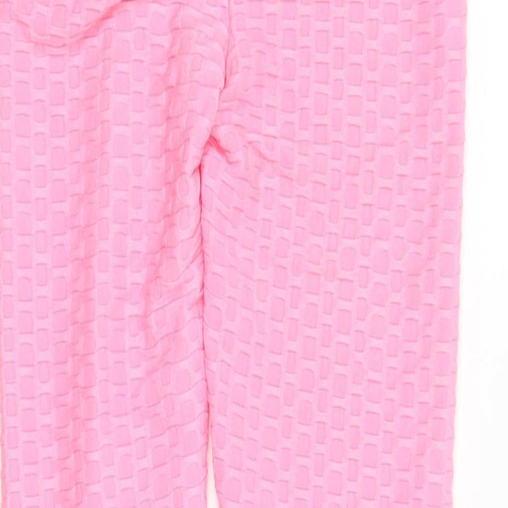 Lift Activewear Womens Pink Polyester Compression Leggings Size S L25 in Regular