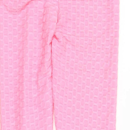 Lift Activewear Womens Pink Polyester Compression Leggings Size S L25 in Regular