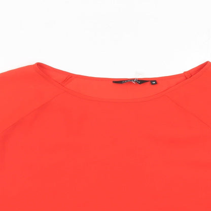 Womens UK Size 16 New Look Orange Cropped Blouse