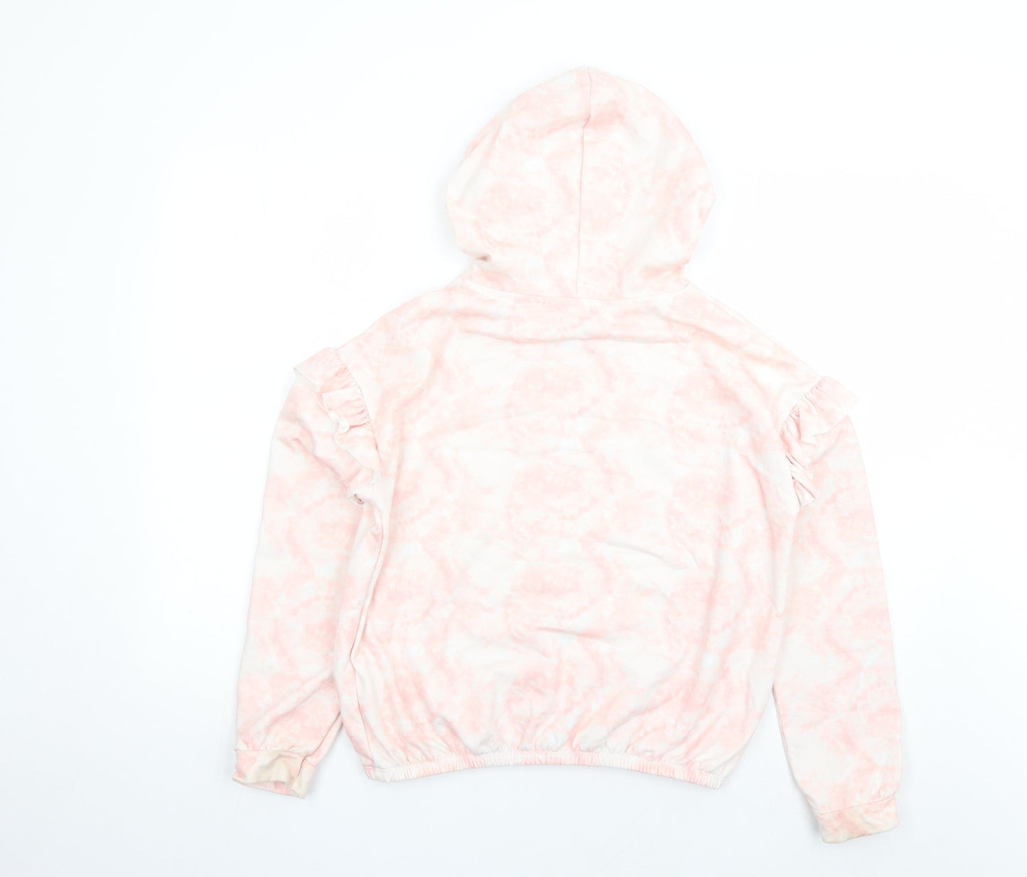 Design Arc Girls Pink Geometric Polyester Pullover Hoodie Size 13-14 Years Pullover - Kindness Starts With You