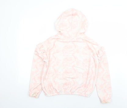 Design Arc Girls Pink Geometric Polyester Pullover Hoodie Size 13-14 Years Pullover - Kindness Starts With You