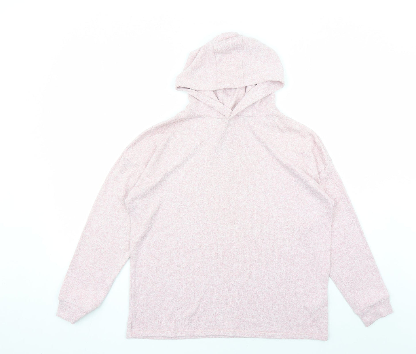 Marks and Spencer Girls Pink Viscose Pullover Hoodie Size 12-13 Years Pullover