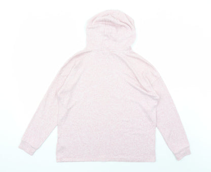 Marks and Spencer Girls Pink Viscose Pullover Hoodie Size 12-13 Years Pullover